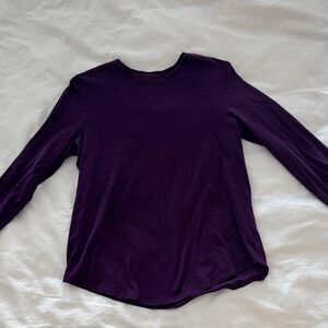 Lululemon love long sleeve crew tee dramatic magenta size 6 NWOT